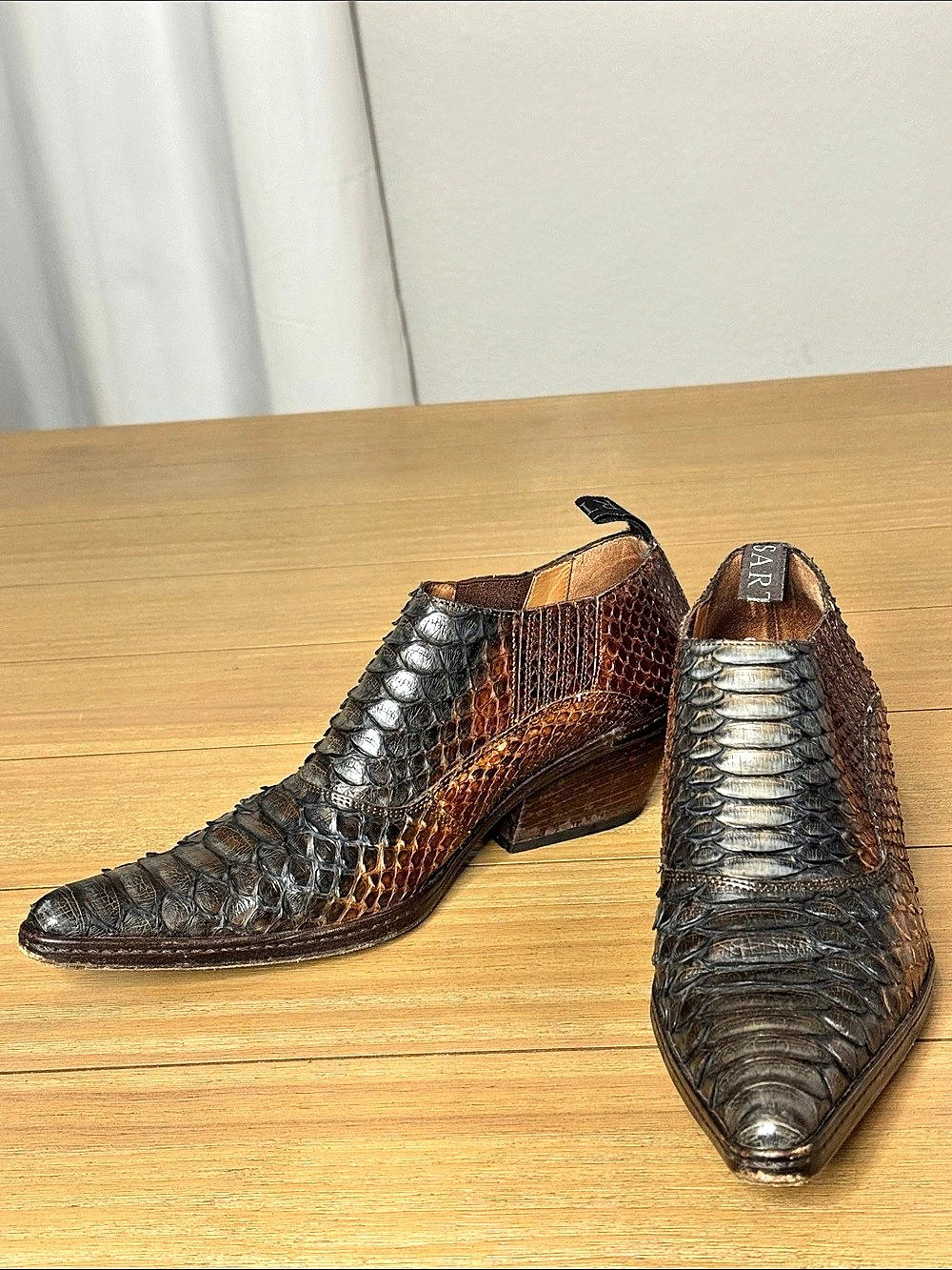 Sartore Python Western Ankle Boots Brown & Black EU 39